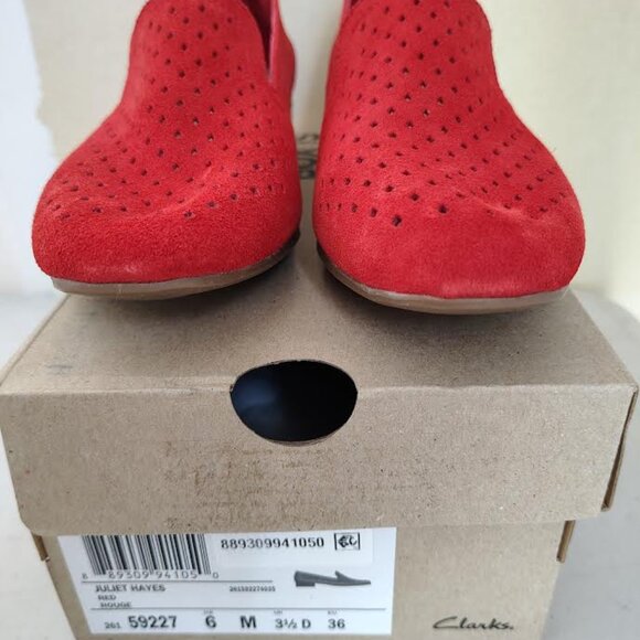 Clarks Juliet Hayes Red Size 6 Women's Pre-owned, cosmetic defects see photos - Picture 1 of 8